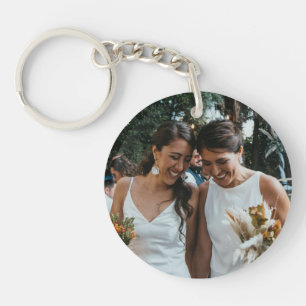Porte-clefs Parties scintillant arc-en-ciel personnalisée Phot