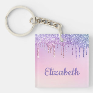 Porte-clefs Parties scintillant arc-en-ciel Porte - clé perso