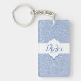 Porte-clefs Parties scintillant bleu ciel Porte - clé Monogram
