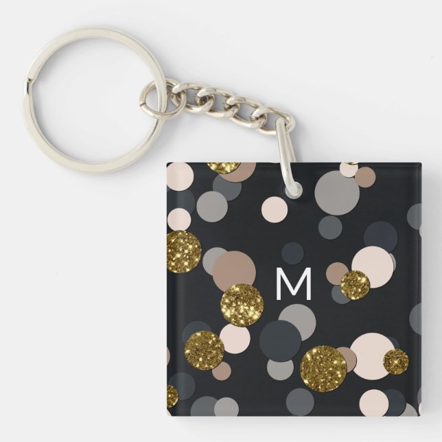 Porte-clefs Parties scintillant Confetti Peach, Maple, Grey an (Devant)