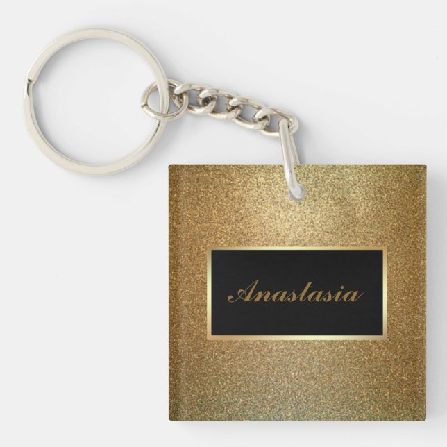 Porte-clefs Parties scintillant Or moderne (Devant)