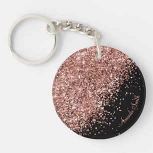 Porte-clefs Parties scintillant rose Sparkle Texte noir person