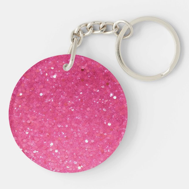 Porte-clefs Parties scintillant rose vif (Dos)