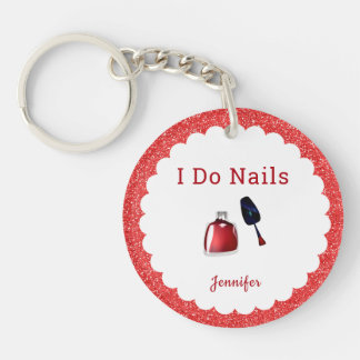 Porte-clefs Parties scintillant rouge de la technologie des on