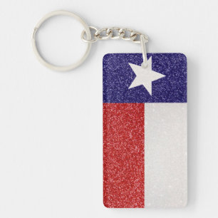 Porte-clefs Parties scintillant Texas indicateur rectangle por