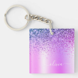 Porte-clefs Parties scintillant violet étincelle Glam métal No