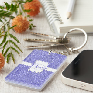 Porte-clefs Parties scintillant violet Porte - clé personnalis
