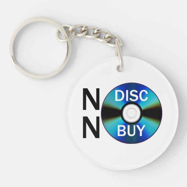 Porte-clefs Pas de disque, pas d'achat (Devant)