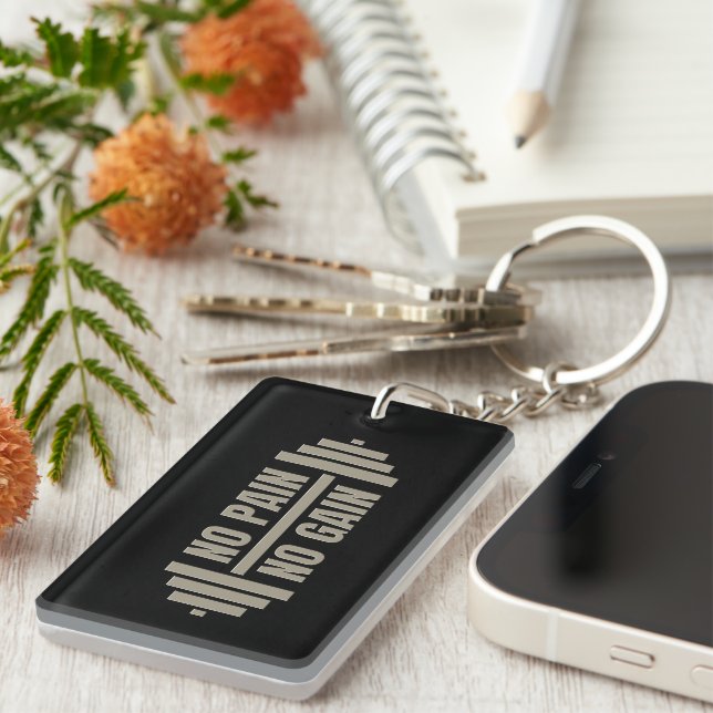 Porte-clefs Pas de douleur pas de gain Porte - clé (Devant droit)