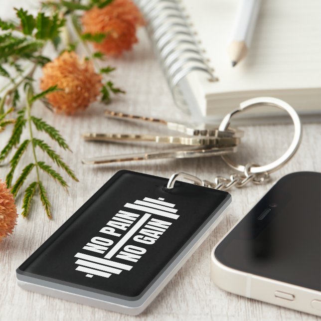 Porte-clefs Pas de douleur pas de gain Porte - clé (Devant droit)