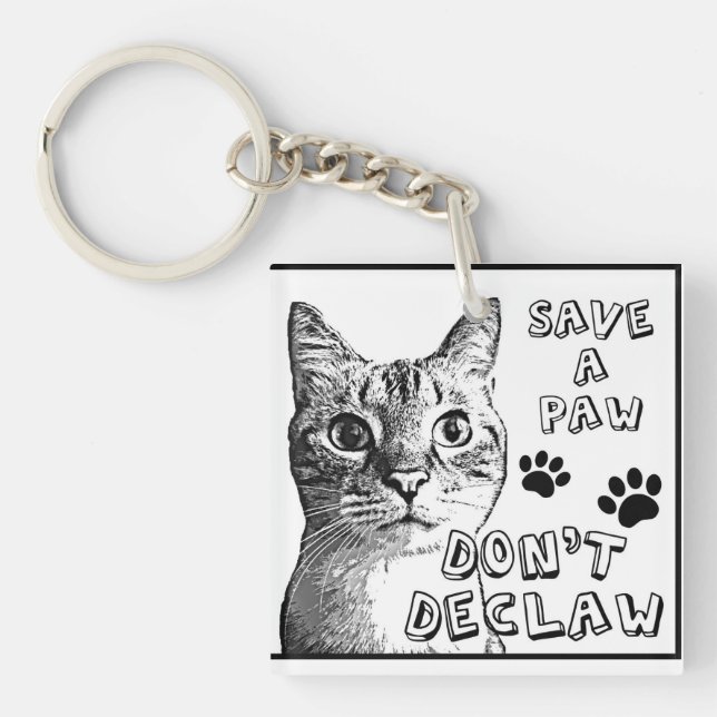 Porte-clefs Pas declaw (Devant)