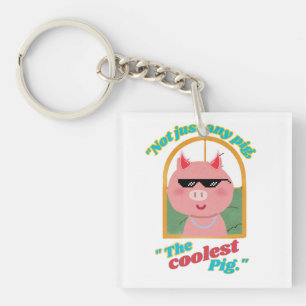 Porte-clefs Pas n'importe quel cochon, le cochon le plus cool