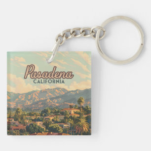 Porte-clefs Pasadena Los Angeles California Mountains Vintage