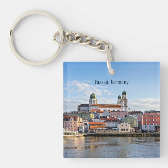 Porte-clefs Passau, Allemagne, photo du paysage urbain (Devant)