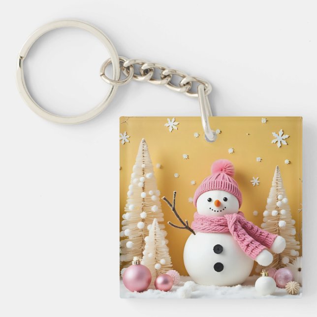Porte-clefs Pastel Christmas - Acrylic Keychain (Devant)