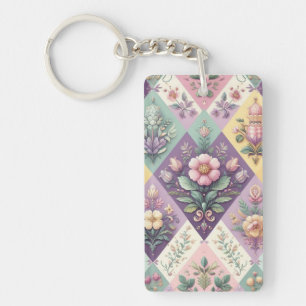 Porte-clefs Pastel coloré Jacquard Pâques/Printemps