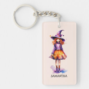 Porte-clefs Pastel Cute Witch Girl - Halloween esthétique (2)