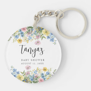 Porte-clefs Pastel Floral Baby in Bloom Aquarelle