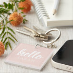 Porte-clefs Pastel Pink Bonjour Et Vous Vous Nommez<br><div class="desc">Pastel Pink Bonjour Et Vous Vous Nommez</div>