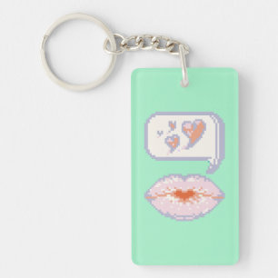 Porte-clefs Pastel Pixel Lèvres Kissy - Porte - clé acrylique 