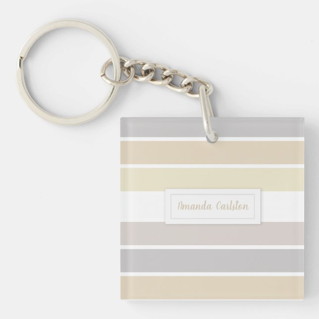 Porte-clefs Pastel Winter Couleur Palette Script (Devant)