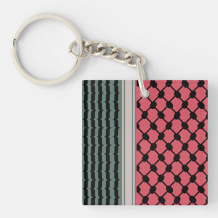 Porte-clefs Pastèque palestinienne Hatta Keffiyeh Kufiya Folk