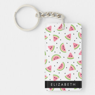 Porte-clefs Pastèque Rose, Pâtes De Pâques, Votre Nom
