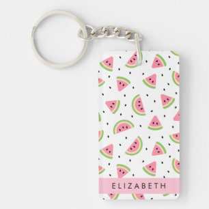 Porte-clefs Pastèque Rose, Pâtes De Pâques, Votre Nom