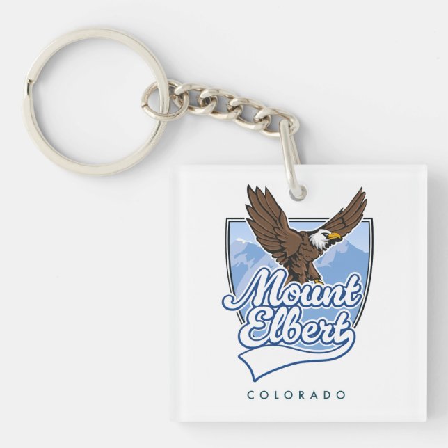Porte-clefs Patch de voyage Mont Elbert (Devant)