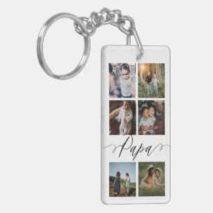 Porte-clefs Pâte  Grandchildren Photo Grid Collage