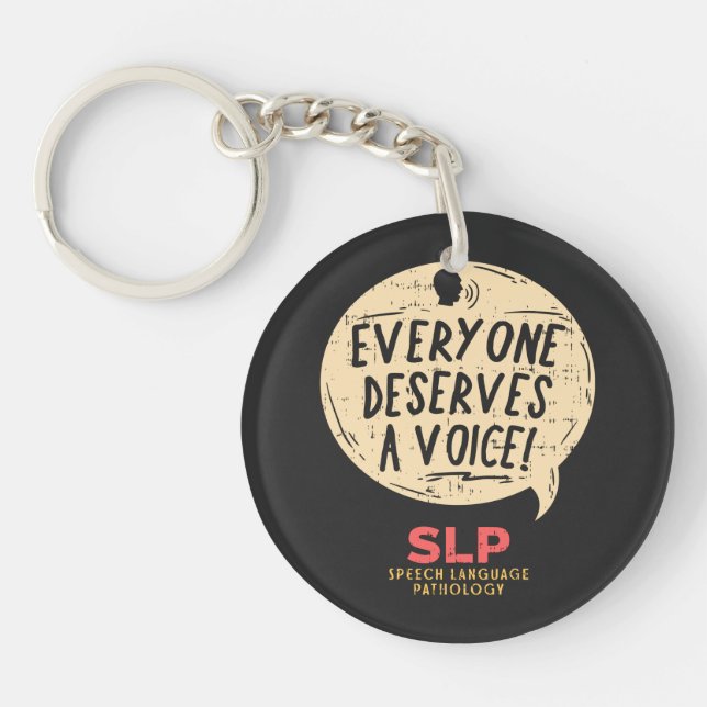 Porte-clefs Pathologiste du langage vocal SLP (Devant)