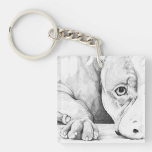 Porte-clefs Patiemment en attente (personnalisable)