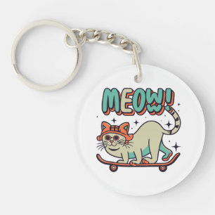 Porte-clefs Patinage de chat Miaou