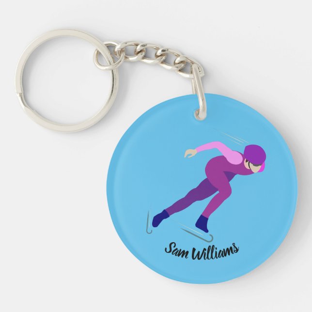 Porte-clefs Patinage de vitesse (Devant)