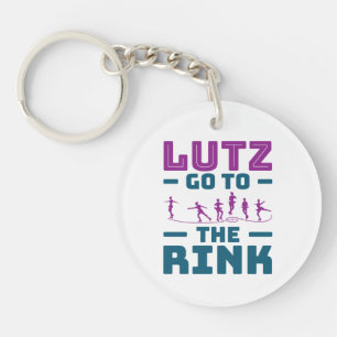 Porte-clefs Patinage sur glace Cute Lutz Aller à la patinoire
