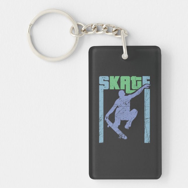 Porte-clefs Patinage vintage (Devant)