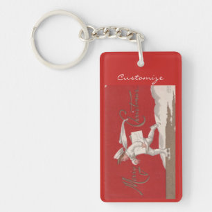 Porte-clefs Patinage Vintage Thunder_Cove Noël