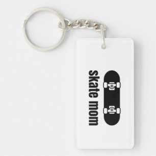 Porte-clefs patiner maman noir blanc porte - clé