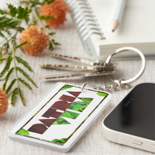 Porte-clefs Patria y Vida White Wood Green