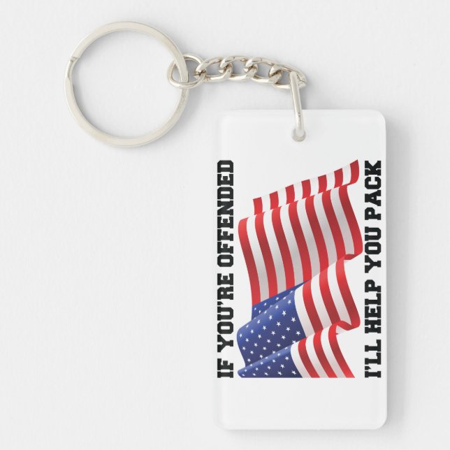 Porte-clefs patriote américain (Devant)