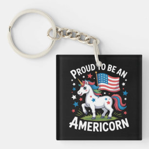 Porte-clefs Patriotic Americorn Unicorn 4 juillet Patriotic