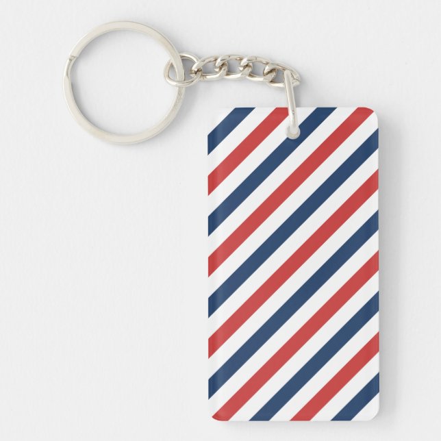 Porte-clefs Patriotique Rouge Blanc et Bleu (Devant)
