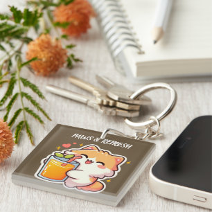 Porte-clefs Pattes personnalisées et design de chat mignon Ref