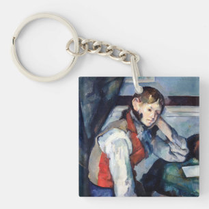 Porte-clefs Paul Cezanne - Garçon au gilet rouge