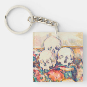Porte-clefs Paul Cezanne - Les Trois Crânes Aquarelle