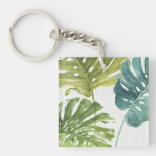 Porte-clefs Paumes tropicales mélangées des verts