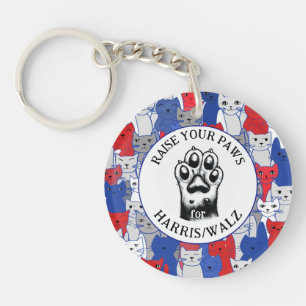 Porte-clefs Paw de chat pour Harris/Walz Design