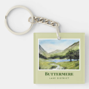 Porte-clefs Paysage aquarelle Peinture du lac Buttermere