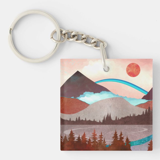 Porte-clefs Paysage Blue Rainbow (Devant)