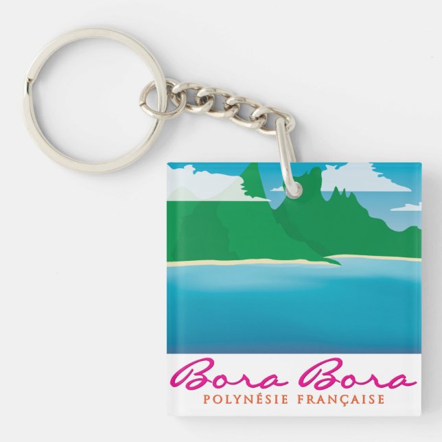 Porte-clefs Paysage de Bora bora (Devant)